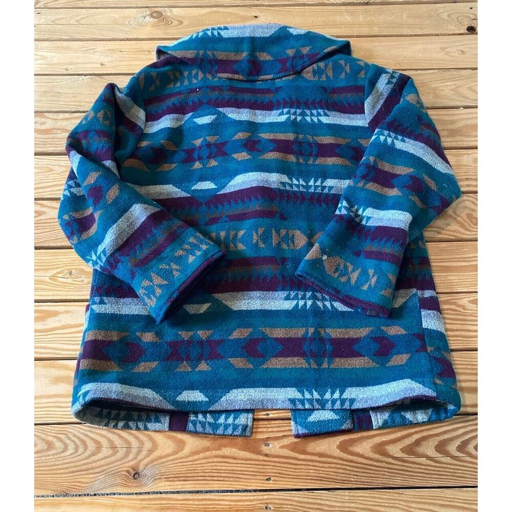 Vintage Ranch Exit Wool Aztec Patterned Jacket Si… - image 2